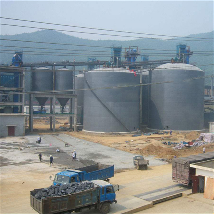新乡水泥钢板仓2座3000吨青岛项目进入施工